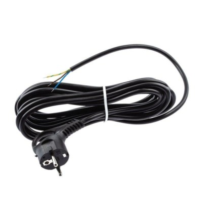 Шнур сетевой с вилкой 1.5м с заземл. ПВС 3х0.75 черн. UX-3×0.75-1.5m-B Б0048689