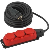 Удлинитель силовой UK-3e-3×1.5-10m-IP44(KG) с/з 3-м каучук 10м КГ 3х1.5кв.мм IP44 Эра Б0057580