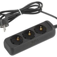 Удлинитель сетевой UX-3e-1.5m-B с/з 3-м 1.5м ПВС 3х0.75кв.мм 10А черн. Эра Б0057721