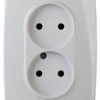 Розетка 2-м СП 12 12-2107-01 16А IP20 16AX 250В 2х2P бел. Эра Б0031238