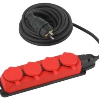 Удлинитель силовой UK-4e-3×1.5-5m-IP44(KG) с/з 4-м каучук 5м КГ 3х1.5кв.мм IP44 Эра Б0057585