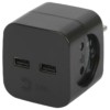 Разветвитель сетевой 2 гнезда 220В+ 2xUSB 2400мА б/з 10А черн. Эра Б0049535