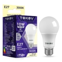 Лампа СДЛ 10Вт А60 3000К Е27 176-264В Tokov Electric TKE-A60-E27-10-3K