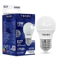 Лампа СДЛ 10Вт G45 4000К Е27 176-264В Tokov Electric TKE-G45-E27-10-4K