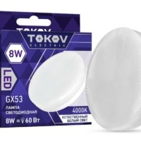 Лампа СДЛ 8Вт Tablet 4000К GX53 176-264В Tokov Electric TKE-GX53-8-4K