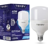 Лампа СДЛ 40Вт HP 6500К Е40/Е27 176-264В Tokov Electric TKE-HP-E40/E27-40-6.5K