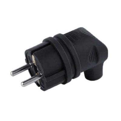 Вилка угловая 16А с заземл. каучук Tokov Electric TKE-C05-KVU-Z