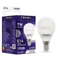 Лампа СДЛ 7Вт G45 4000К Е14 176-264В Tokov Electric TKE-G45-E14-7-4K