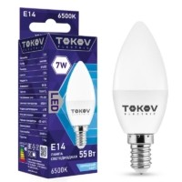 Лампа СДЛ 7Вт С37 6500К Е14 176-264В Tokov Electric TKE-C37-E14-7-6.5K