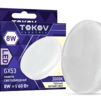 Лампа СДЛ 8Вт Tablet 3000К GX53 176-264В Tokov Electric TKE-GX53-8-3K