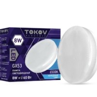Лампа СДЛ 8Вт Tablet 6500К GX53 176-264В Tokov Electric TKE-GX53-8-6.5K
