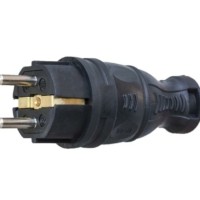 Вилка прямая 16А с заземл. каучук Tokov Electric TKE-C05-KV-Z