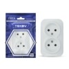 Розетка 2-м ОП Frea 16А IP20 250В без заземл. АБС-пластик бел. Tokov Electric TKE-FR-R2-C01