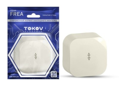 Переключатель 1-кл. ОП Frea 10А IP20 250В АБС-пластик беж. Tokov Electric TKE-FR-P1-C02