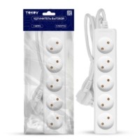 Удлинитель сетевой 5х3м б/з 10А 2х0.75 Tokov Electric TKE-C01-BU5-3-075