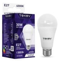 Лампа СДЛ 30Вт А70 4000К Е27 176-264В Tokov Electric TKE-A70-E27-30-4K