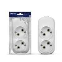 Колодка удлинителя 2-м 10А б/з АБС-пластик бел. Tokov Electric TKE-C01-KU2