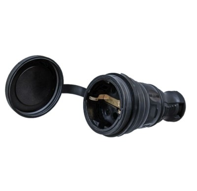 Розетка 1-м 16А с заземл. каучук Tokov Electric TKE-C05-KR-Z