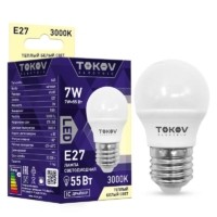 Лампа СДЛ 7Вт G45 3000К Е27 176-264В Tokov Electric TKE-G45-E27-7-3K