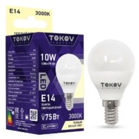 Лампа СДЛ 10Вт G45 3000К Е14 176-264В Tokov Electric TKE-G45-E14-10-3K