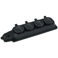 Колодка удлинителя 4-м 16А с/з каучук Tokov Electric TKE-C05-KK4-Z