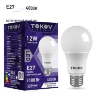 Лампа СДЛ 12Вт А60 4000К Е27 176-264В Tokov Electric TKE-A60-E27-12-4K