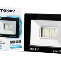 Прожектор светодиодный 20Вт 1300лм 6500К IP65 черн. Tokov Light TKL-FL/LED-20-6.5K-IP65