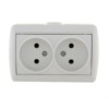 Розетка 2-м ОП Nata 16А IP20 керамика бел. Lezard 710-0200-128
