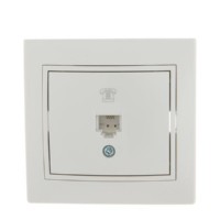 Розетка ТФ 1-м СП Mira RJ11 бел./бел. Lezard 701-0202-137