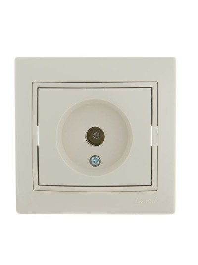 Розетка телевизионная оконечная ТВ СП Mira крем./крем. Lezard 701-0303-130