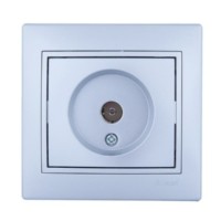 Розетка телевизионная оконечная ТВ СП Mira сер. металлик Lezard 701-1010-130