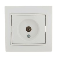 Розетка телевизионная проходная ТВ СП Mira бел./бел. Lezard 701-0202-129