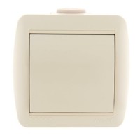 Выключатель 1кл. ОП Nata 10А IP20 крем. Lezard 710-0300-100