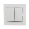 Выключатель 2кл. СП Mira 10А IP20 с бел.вставкой бел. Lezard 701-0202-101
