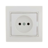Розетка 1-м СП Mira 16А IP20 с бел. вставкой керамика бел. Lezard 701-0202-121