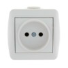 Розетка 1-м ОП Nata 16А IP20 керамика бел. Lezard 710-0200-121