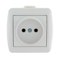 Розетка 1-м ОП Nata 16А IP20 керамика бел. Lezard 710-0200-121