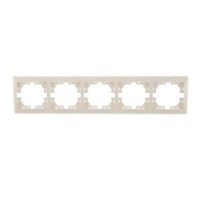 Рамка 5-м Mira гориз. крем. Lezard 701-0300-150