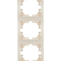 Рамка 3-м Mira верт. крем. Lezard 701-0300-153