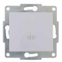 Переключатель 1кл. СП проходной 2п Karina 10А IP20 механизм бел. Lezard 707-0288-107