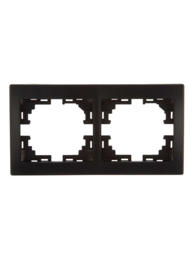 Рамка 2-м Mira гориз. черн. бархат Lezard 701-4200-147