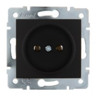 Розетка 1-м СП Karina 16А IP20 термопласт механизм черн. бархат Lezard 707-4288-121B