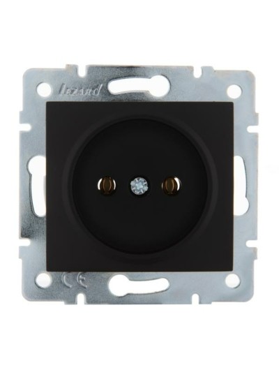 Розетка 1-м СП Karina 16А IP20 термопласт механизм черн. бархат Lezard 707-4288-121B
