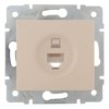 Розетка ПК 1-м СП Karina RJ45 механизм крем. Lezard 707-0388-139