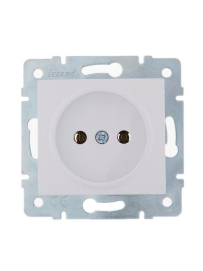 Розетка 1-м СП Karina 16А IP20 термопласт механизм бел. Lezard 707-0288-121B
