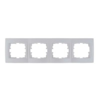 Рамка 4-м Karina гориз. жемчуж./бел. перламутр Lezard 707-3000-149