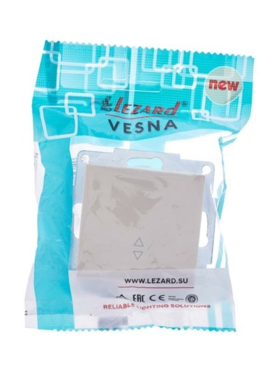 Переключатель 1кл. СП проходной Vesna механизм крем. Lezard 742-0388-105