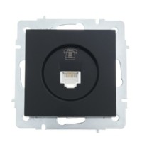 Розетка ТФ СП Vesna евро стандарт механизм черн. бархат Lezard 742-4288-137