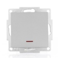 Выключатель 1кл. СП Vesna с инд. механизм платина Lezard 742-3588-111