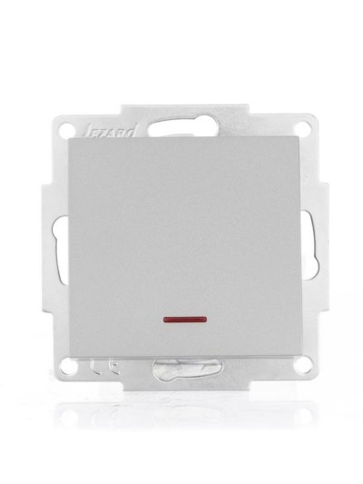 Выключатель 1кл. СП Vesna с инд. механизм платина Lezard 742-3588-111